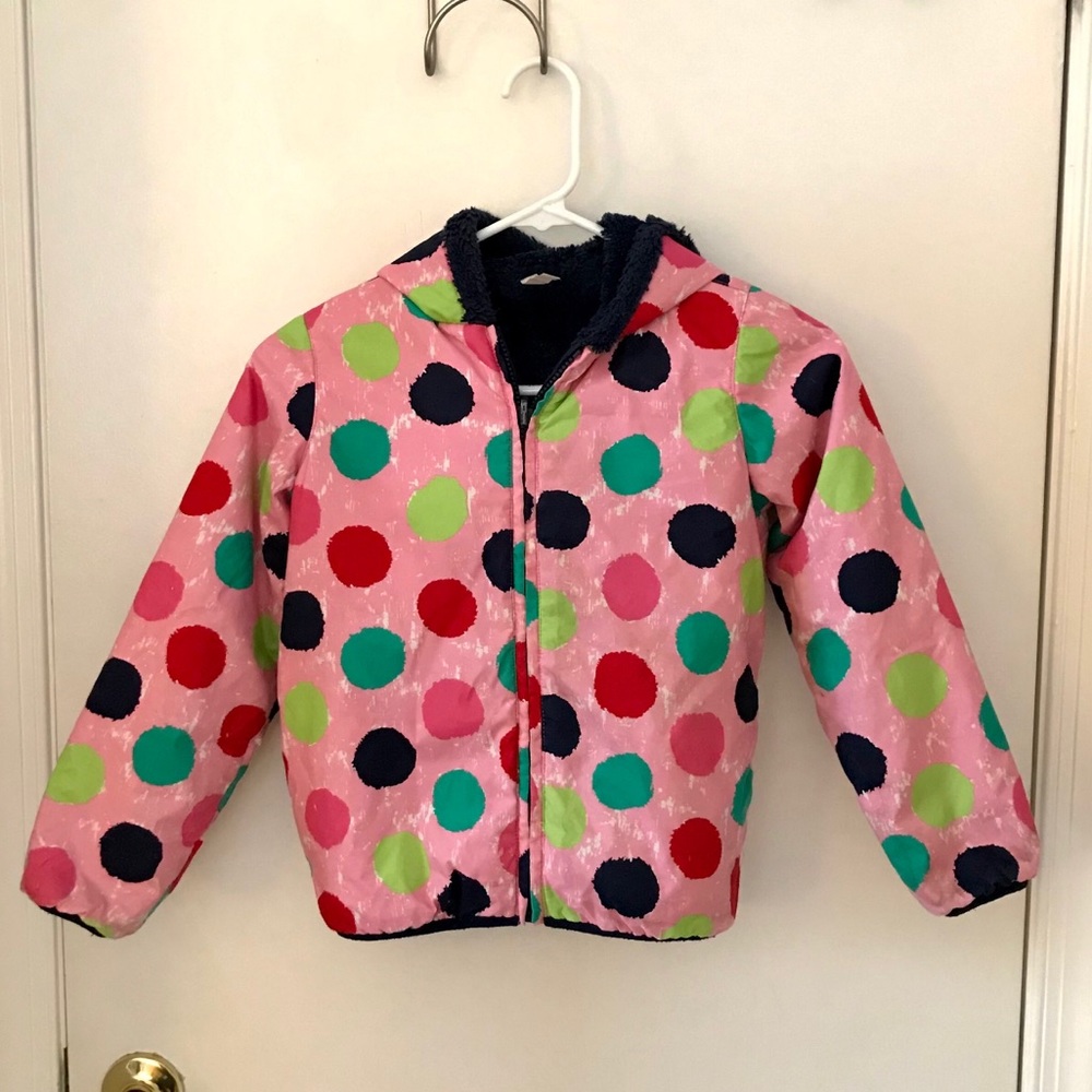 Hanna Andersson Girls Reversible Sherpa Jacket
